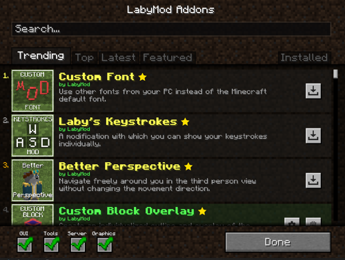 LabyMod Addons Store