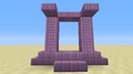Purpurblöcke, -treppen, -stufen und -säulen.
