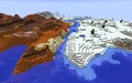 Warme und verschneite Biome nebeneinander, was eigentlich nicht vorkommen sollte.