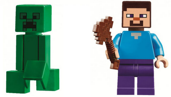 LEGO Minecraft Figuren Schildkröte und Leuchttintenfisch NEU 