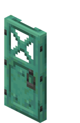 Oxidierte Kupfertür