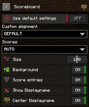 LabyMod Scoreboard Einstellungen