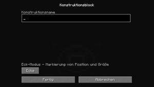 Konstruktionsblock Eck-Modus