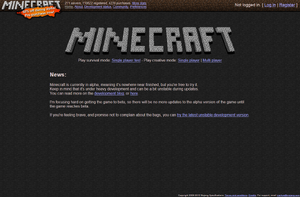 Minecraft.net 2010-Feb-03