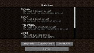 Statistiken Kreaturen