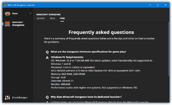 Minecraft-dungeons-launcher-faq