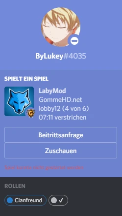 LabyMod Discord RPC - Beitrittsanfrage