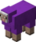 Violettes Schaf (gefärbt)