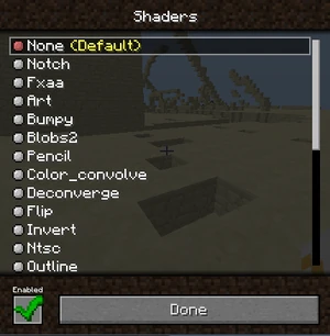 LabyMod bessere Shaderauswahl Menü
