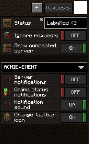 LabyMod Profileinstellungen