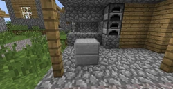 Generación natural de losas de piedra en una herrería.