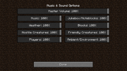 Sound Options Screen