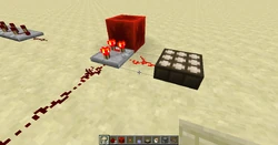 Usando el metodo de substraccion para invertir un sensor de luz con un Bloque de redstone