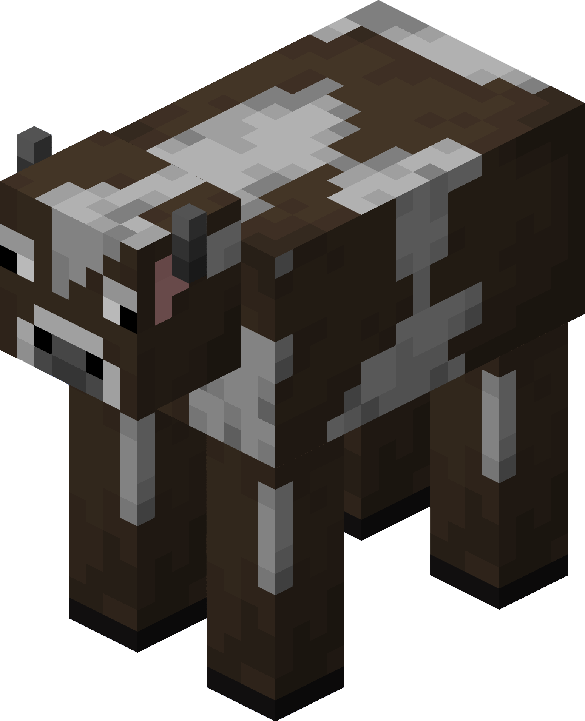 Minecraft-vaca animal de peluche