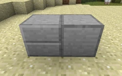 Losas de de piedra (a la izquierda) comparadas con con una losa de piedra completa.