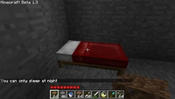 Vous ne pouvez dormir pendant la journée, cela affiche un message en mode Survie/multijoueur.