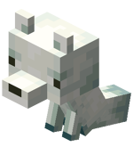 Bébé renard polaire assis