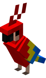 Perroquet Minecraft rouge MC, véritable animal LEGO® -  France