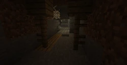 Une mine abandonnée connectée à un fort.