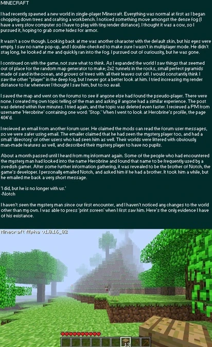 Herobrine Le Minecraft Wiki Officiel