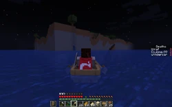 A chunk border in the ocean.