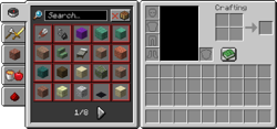 The recipe book as it appears in the survival inventory screen.