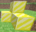 Gold blocks in this version.