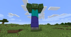A giant mob being seen from a player.