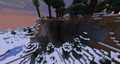 More hilly terrain in a snowy taiga biome.