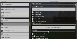 The current options screen.