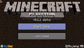 Minecraft Pi Start Menu