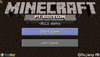 Minecraft Pi Start Menu