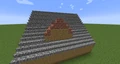 A bonneted dormer should have a rounded cross-section, like a barrel roof, but this is barely perceptible at normal Minecraft scales.