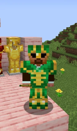 Emerald on gold.
