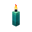 Cyan Candle (lit)