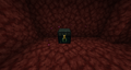 An ender chest in the Nether.