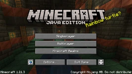 MInecraft Java Edition 1.21.3 Title Screen