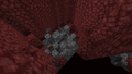 Bedrock naturally exposed in the Nether.
