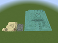 A comparison between a desert temple, jungle temple and an ocean monument.