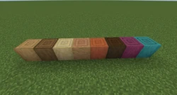Stripped log texture development.