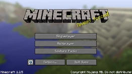 Java Edition 1.2.5 menu