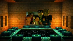 Jesse and their friends find an end portal.
