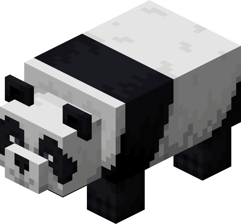 minecraft panda pixel art grid