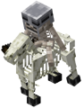 Skeleton horsemen are comprised of skeletons riding skeleton horses, with an enchanted helmet and no chest armor.
