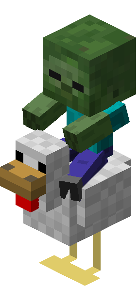 minecraft baby zombie riding chicken