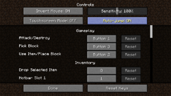 First screenshot of the autojump option.