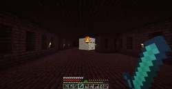 Un ghast que está en una fortaleza del Nether.