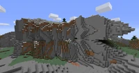 A large stack of land generated on top of mountain