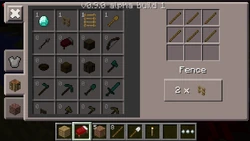 Development screenshot of new crafting interface.