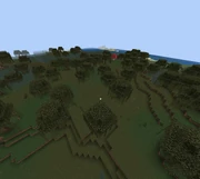 A swamp in Minecraft 1.18.
